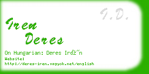 iren deres business card